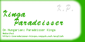 kinga paradeisser business card